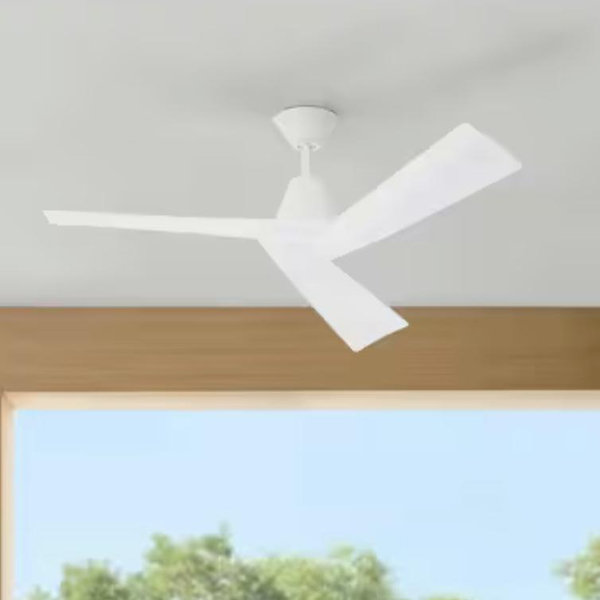 Home Decorators Collection Easton 52 in. Indoor/Outdoor Matte White with Matte White Blades Ceiling Fan with Remote Included N381A-MWH