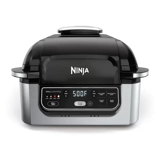 Ninja® Foodi™ 5-in-1 Indoor Grill with 4-Quart Air Fryer, Roast, Bake, Dehydrate, and Cyclonic Grilling Technology