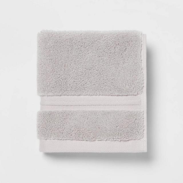 Spa Plush Washcloth Light Gray - Threshold™
