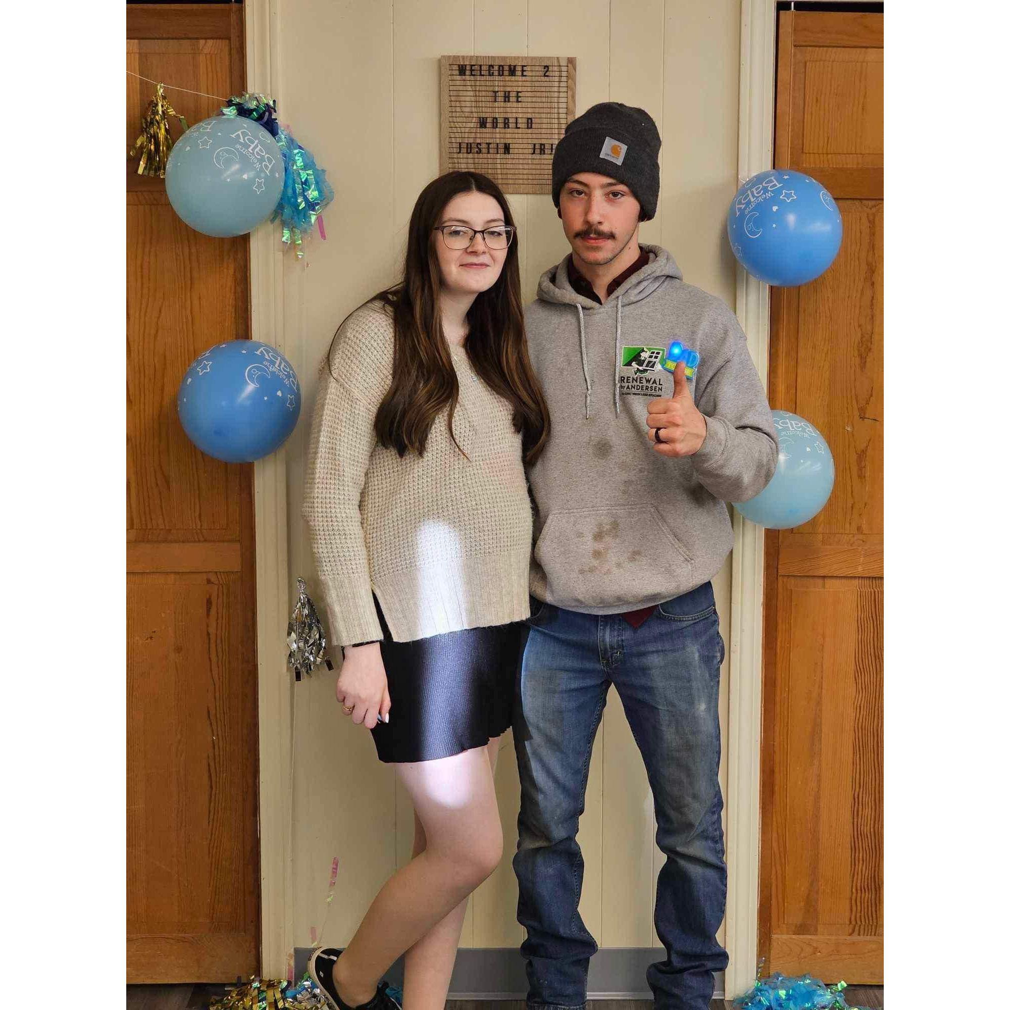 at our baby shower