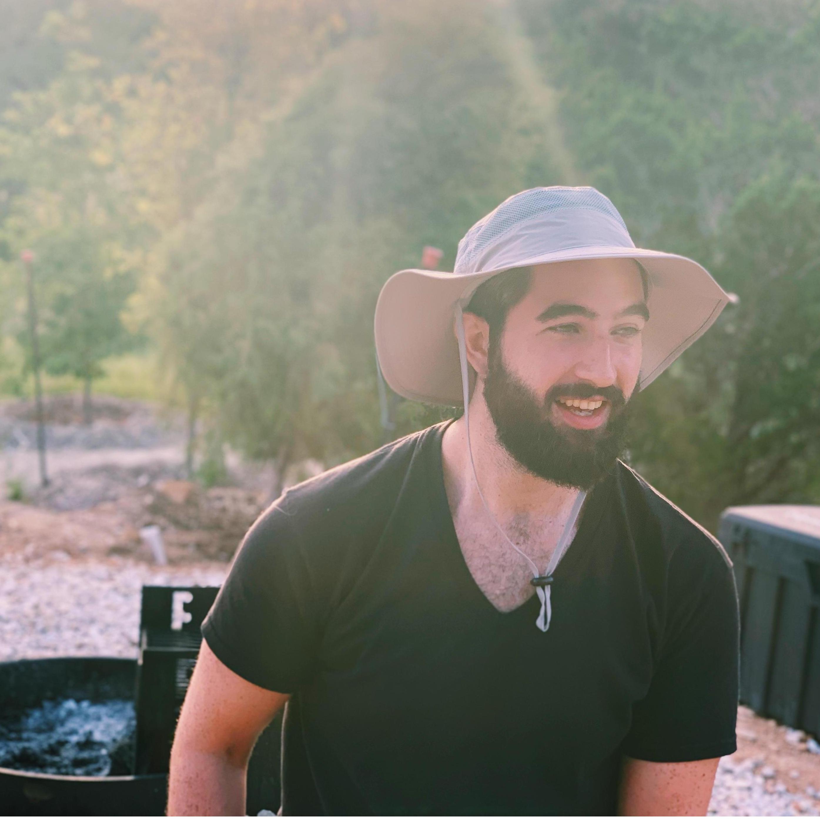 Asher on our cabin camping trip in Hill Country.