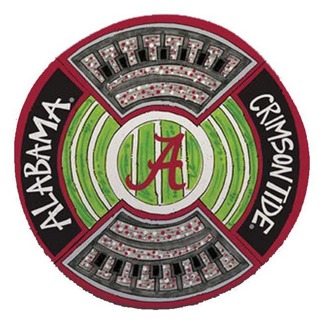 Magnolia Lane 20251 Alabama Round Stadium Platter, 13.5-inch Diameter