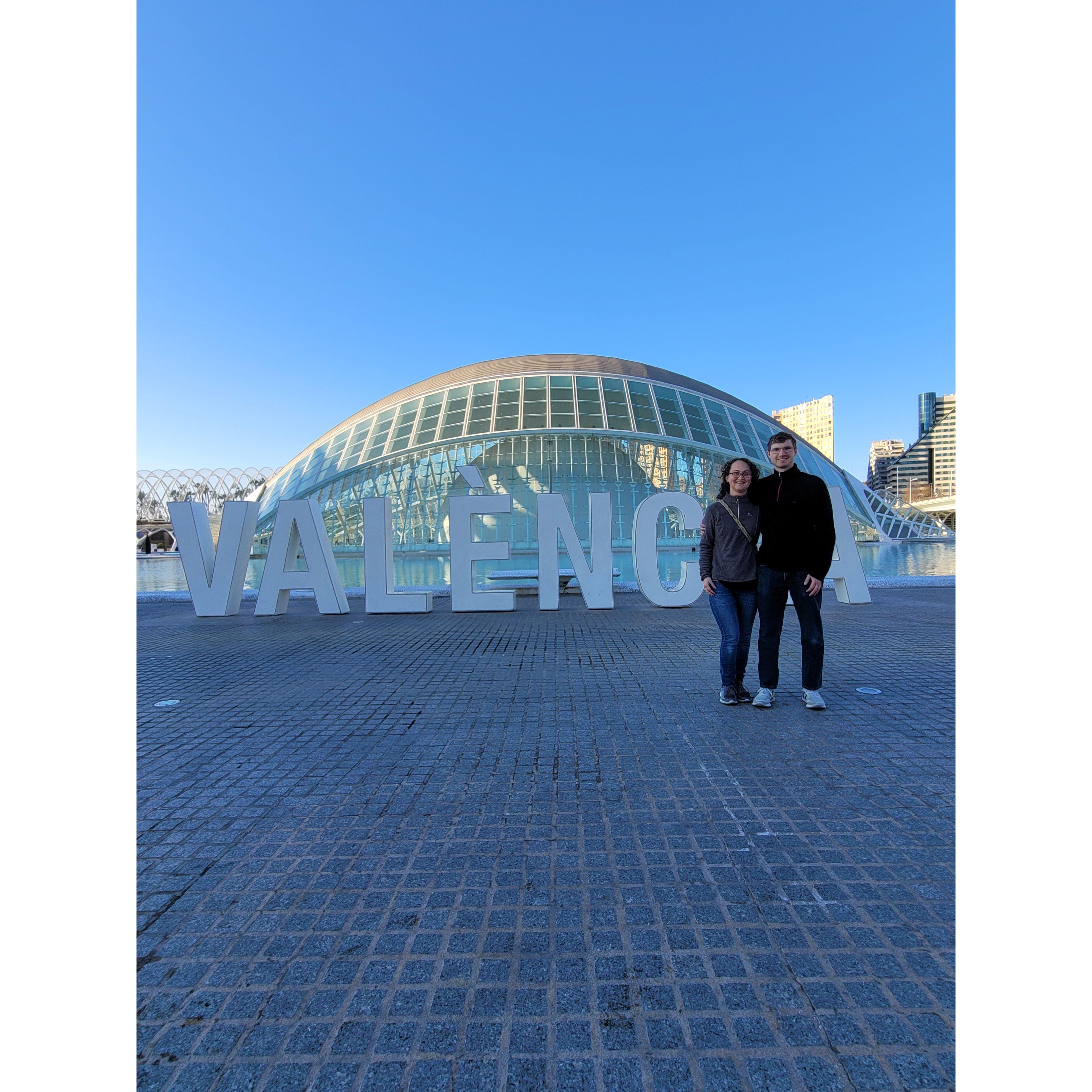 Symantha and Jacob visiting Valencia, Spain