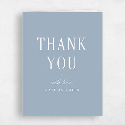 Powder Blue Wedding Thank You - Dove Portrait