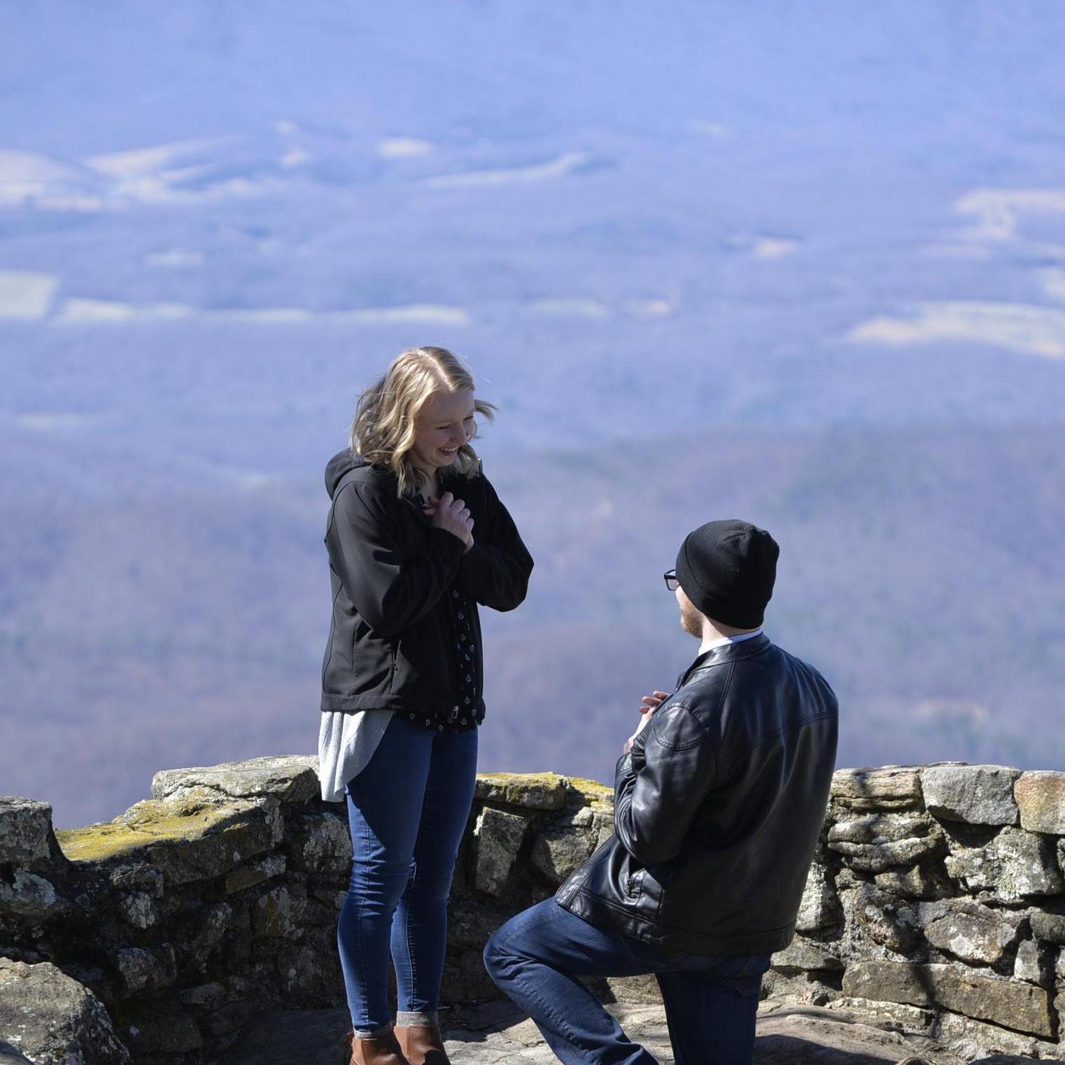 Connor proposed on a beautiful overlook where we have now gotten married!