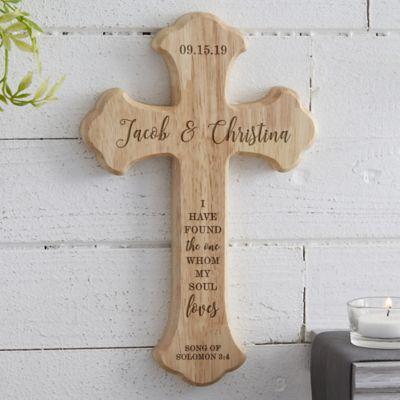 Wedding Day Personalized Wood Cross