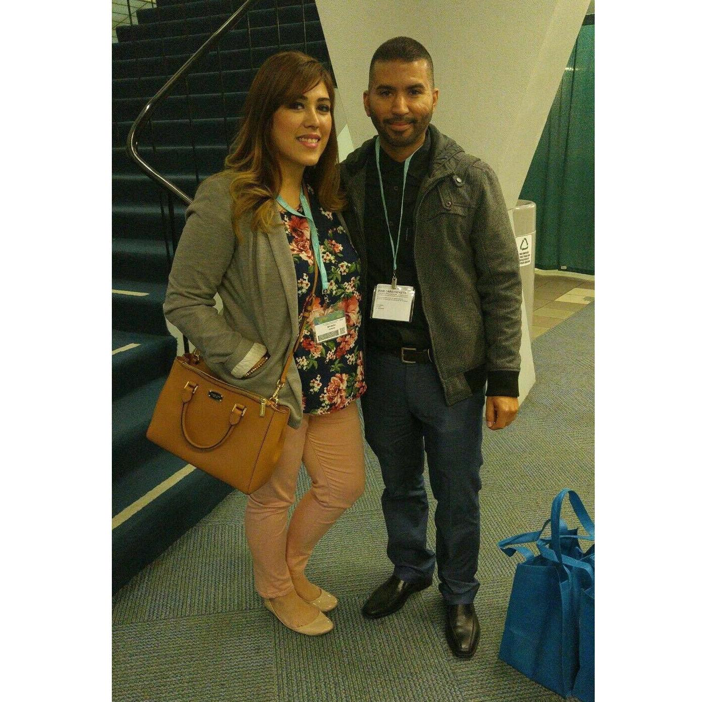 This is the first photo!  Second date! Catholic Diocese Congress in Anaheim Convention Center February 2017! We didn't take a photo on the first date...Who knew...?