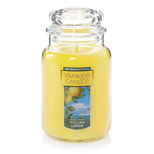 Yankee Candle Sicillian Lemon Scented Premium Paraffin Grade Candle Wax with up to 150 Hour Burn Time, Large Jar