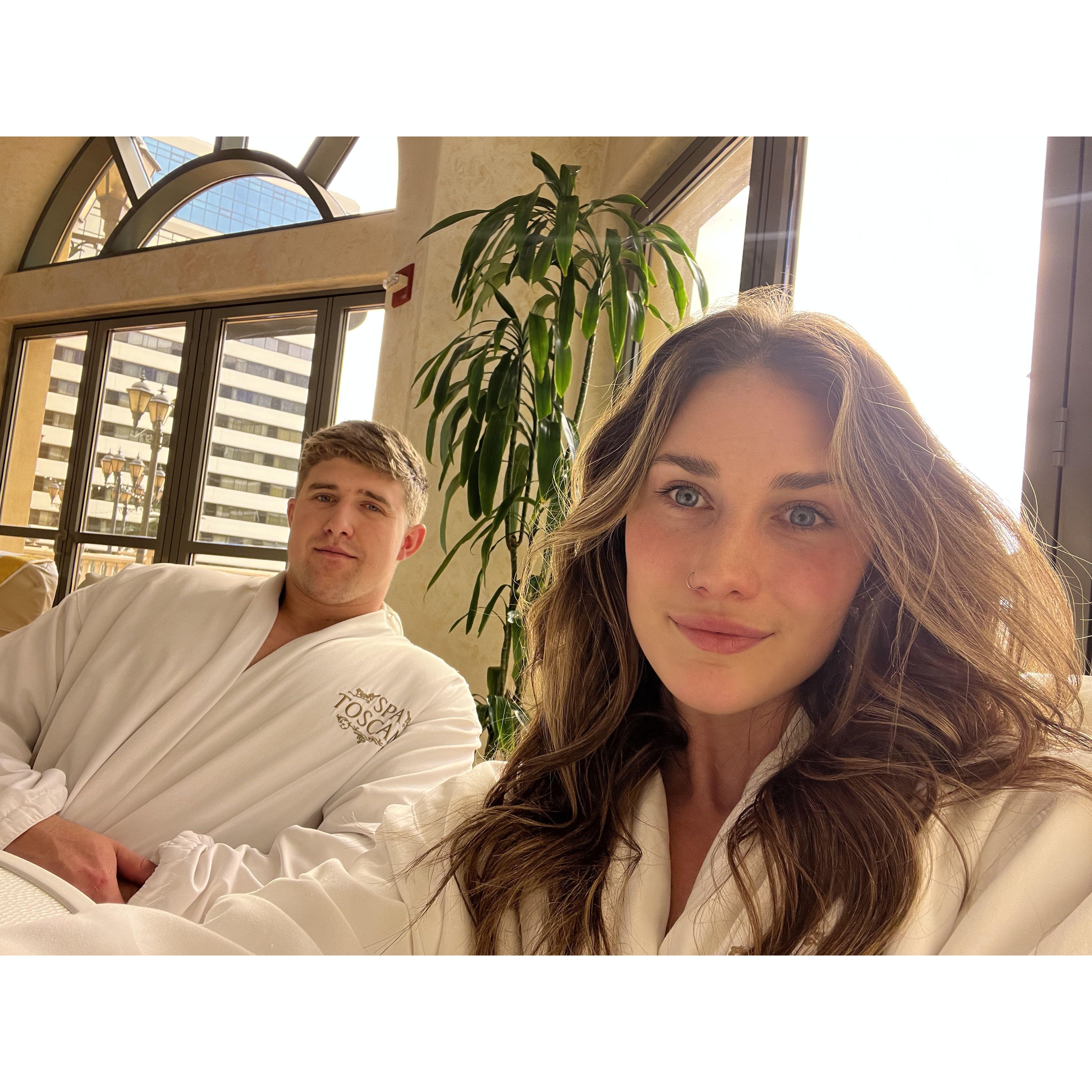 Morgan took us to get massages for a Christmas present