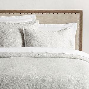 Vanessa Printed Tencel™ Duvet Cover, Full/Queen, Gray
