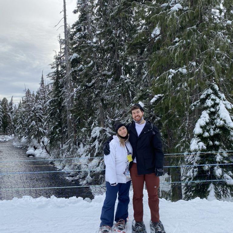 We're not snow people, but we'll snowshoe. This was from our first trip together with Grace's family in Whistler in January 2021.