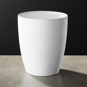 White Rubber Coated Wastebasket
