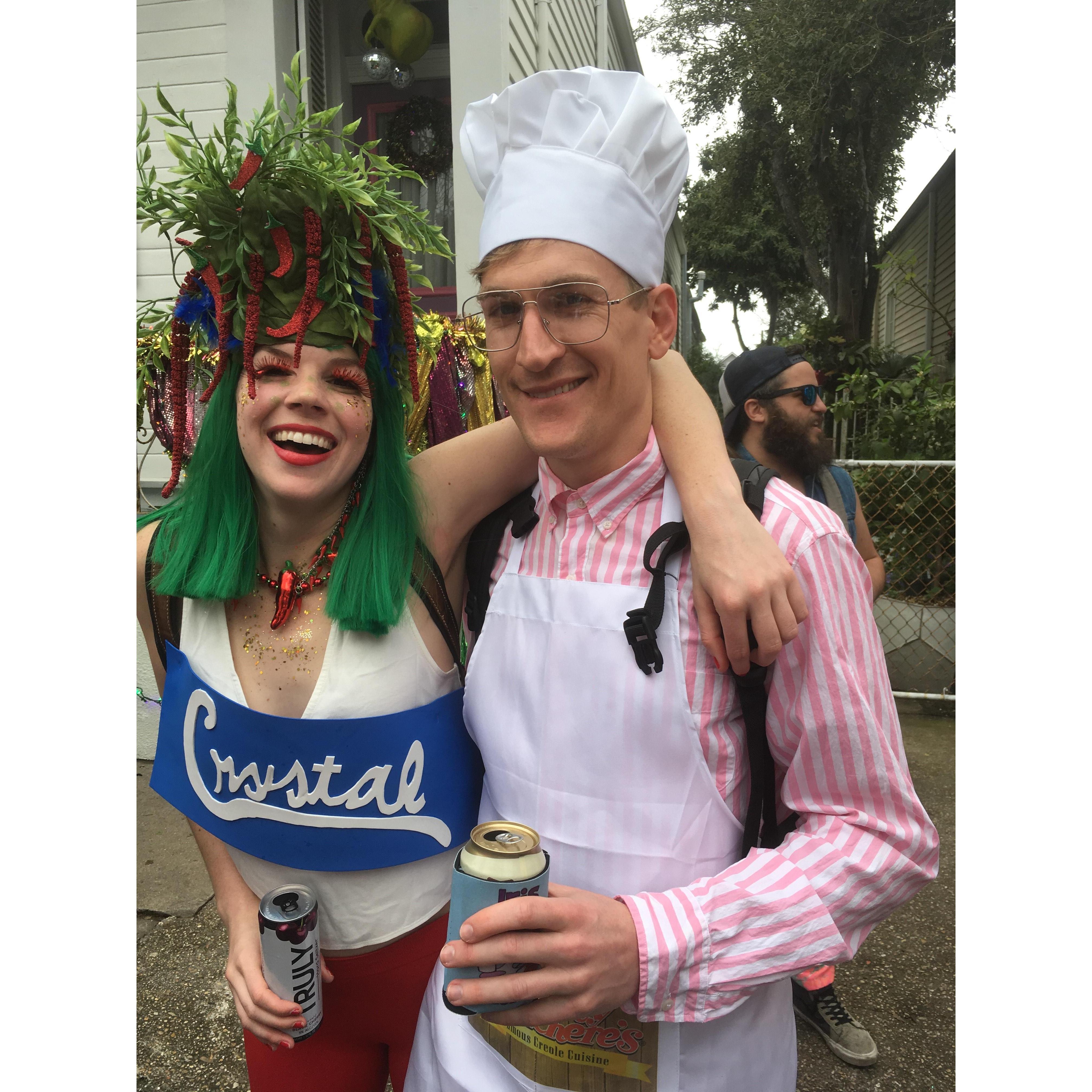 Crystal Hot Sauce and Tony Chachere. Royal Street, New Orleans.