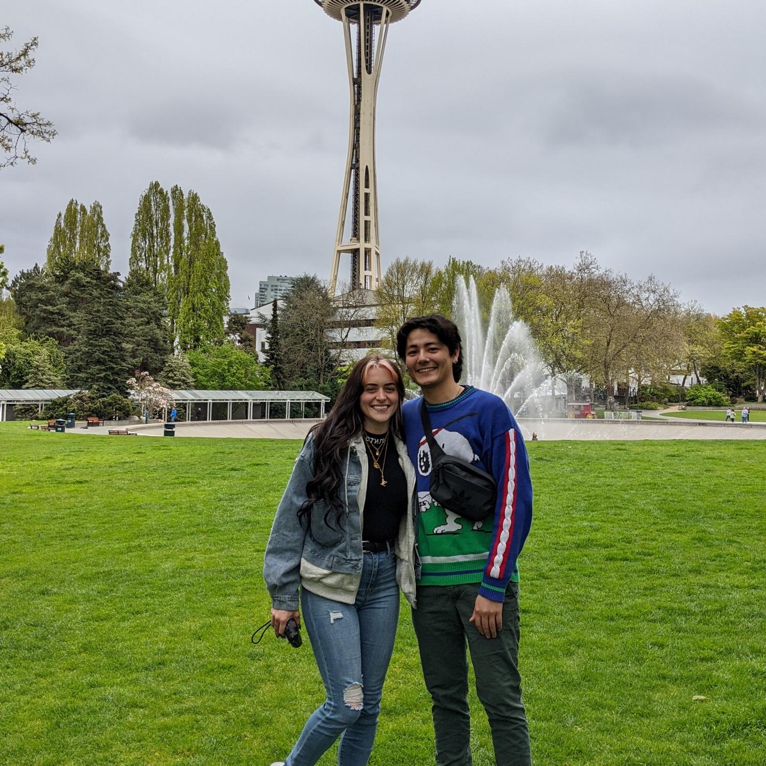Brian and Rina at the Space Needle in Seattle.