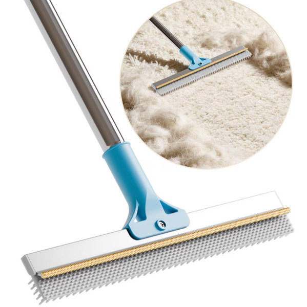 Fido Fave Xtra Dual-Sided Carpet Rake & Max Dog Hair Scraper Pet Hair Remover Bundle