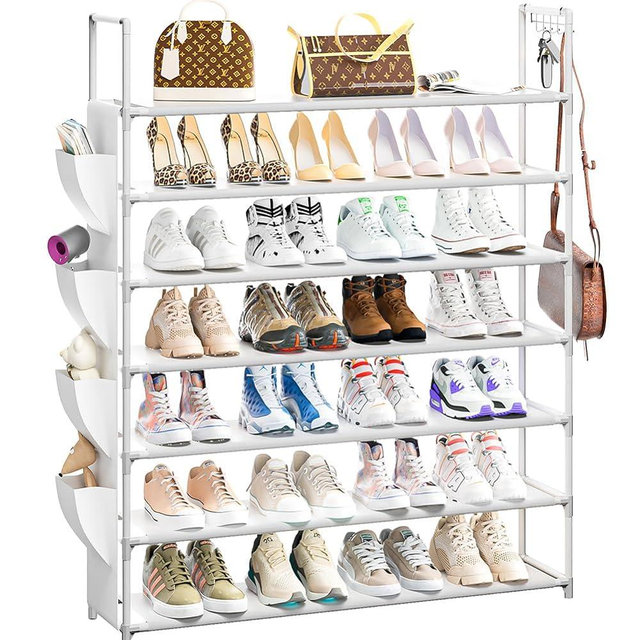 OYREL Shoe Rack 7 Tier Shoe Organizer Shoe Storage 28-35Pairs Shoe Rack for Closet Shoe Rack Organizer Entryway Shoe Holder Space Saving Shoe Shelf Shoe Stand Large Tall Shoe Tower Garage Door