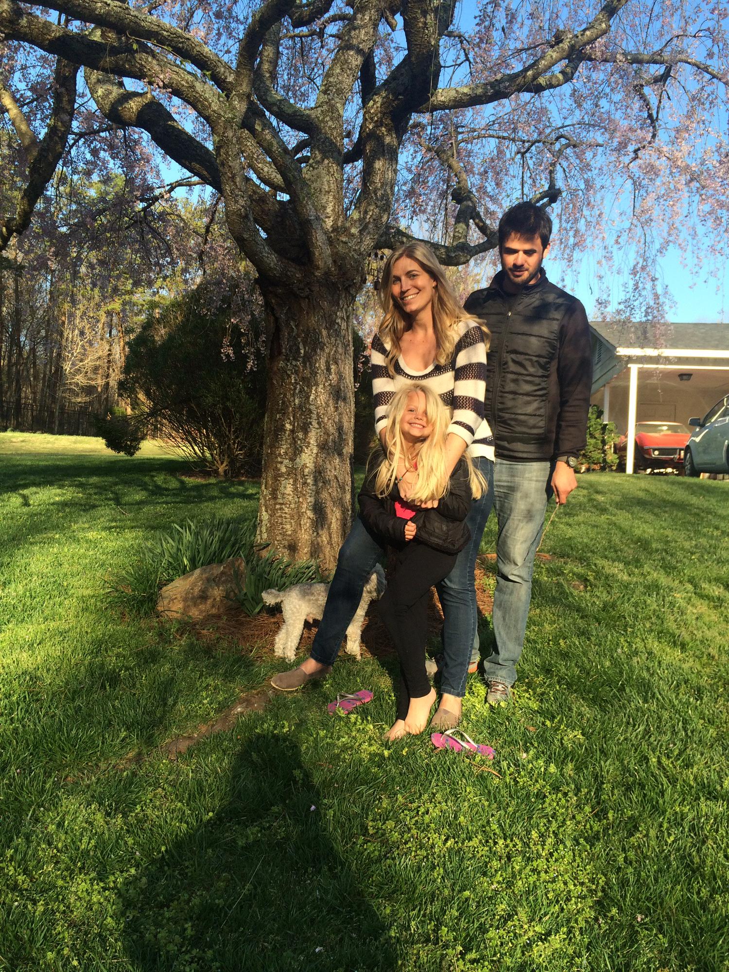 Easter photos with the famous weeping cherry tree.