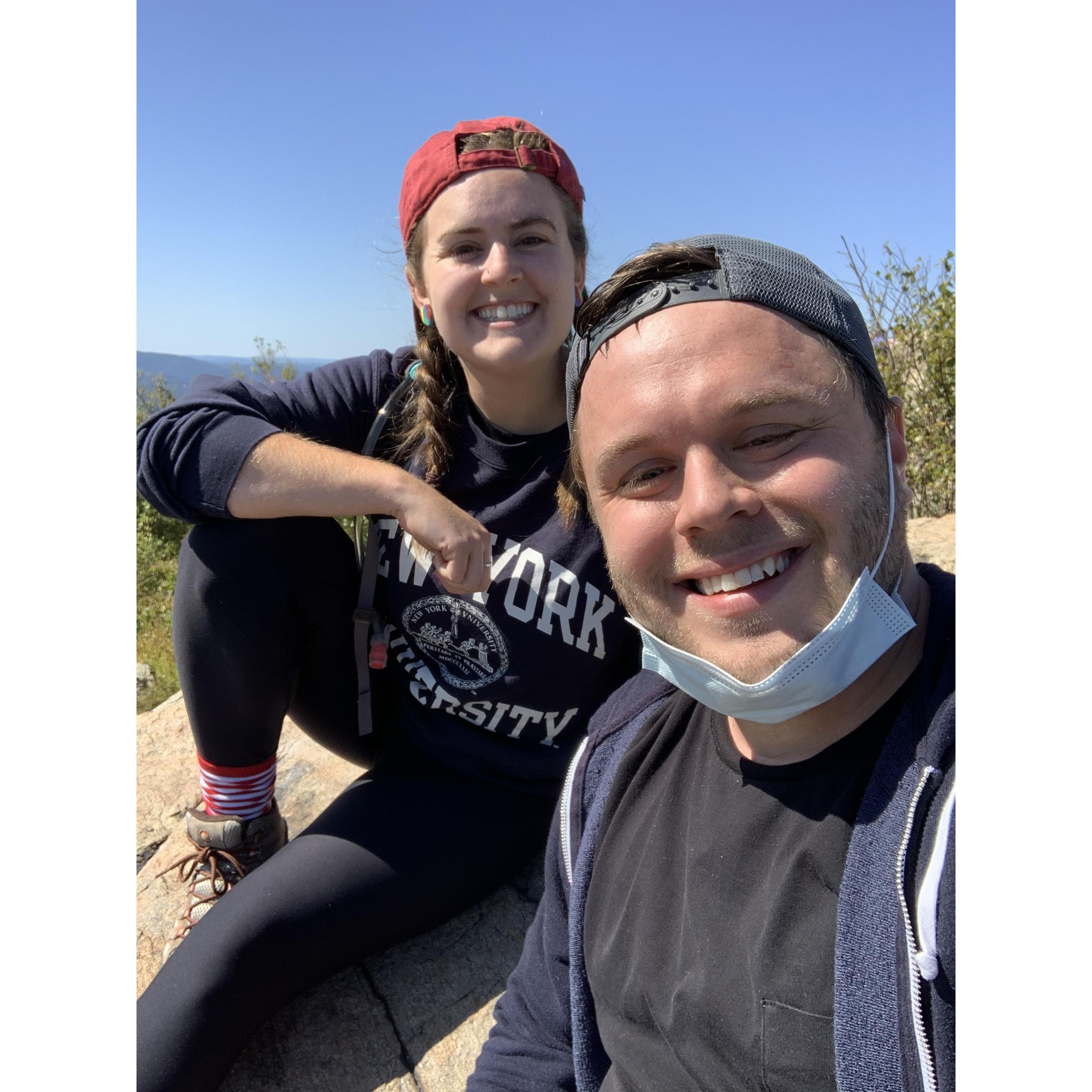 We have our best talks when we're climbing on rocks.