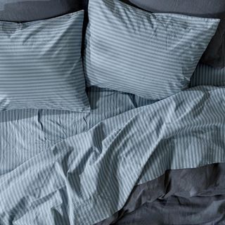 Percale Long-Staple Egyptian Cotton Stripe 4-Piece Sheet Set