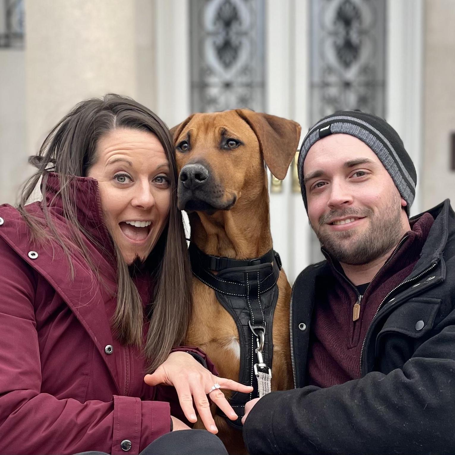 Showing off the ring! Cooper was obviously impressed.