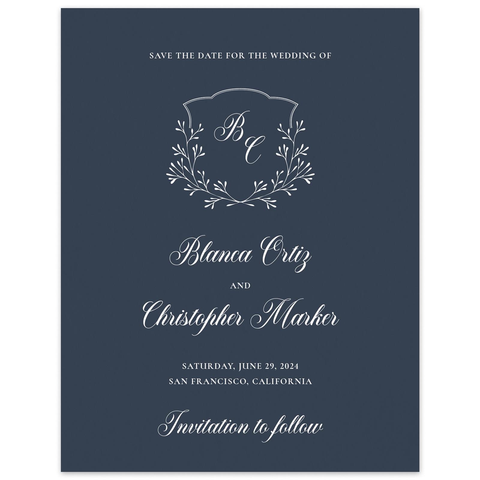 Black Save the Date Card Templates - Zola