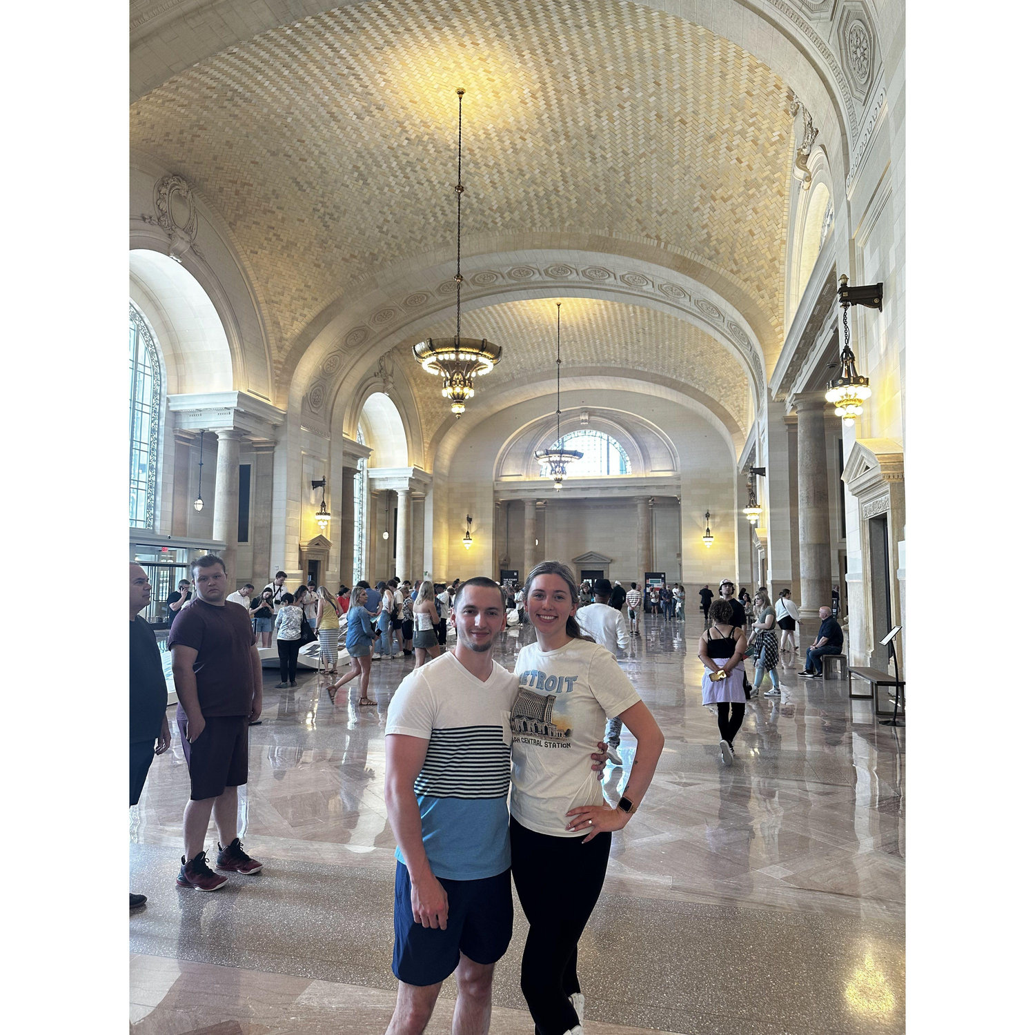Visiting the reopening of Michigan grand central station!