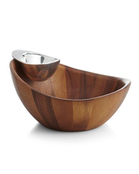 Nambe Harmony Chip & Dip Server