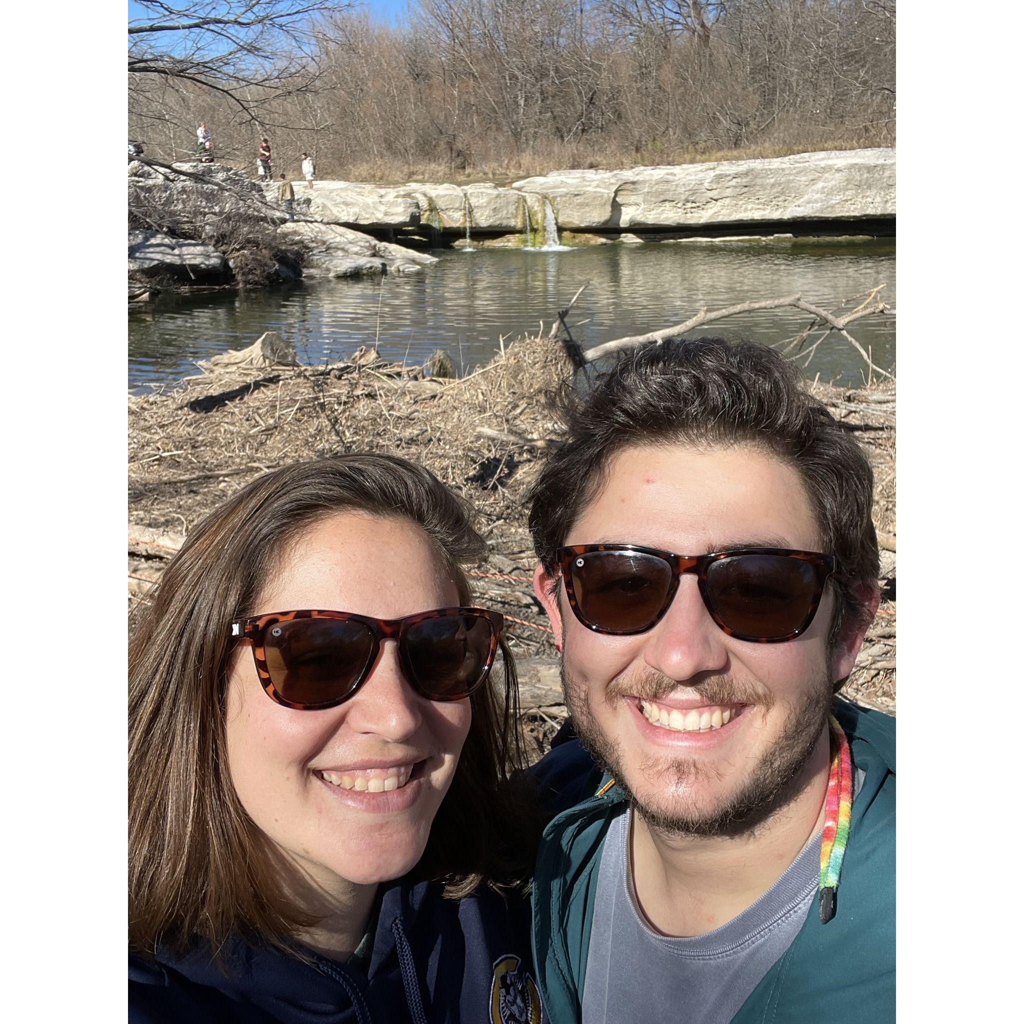 Hiking in Austin, TX right before our flight