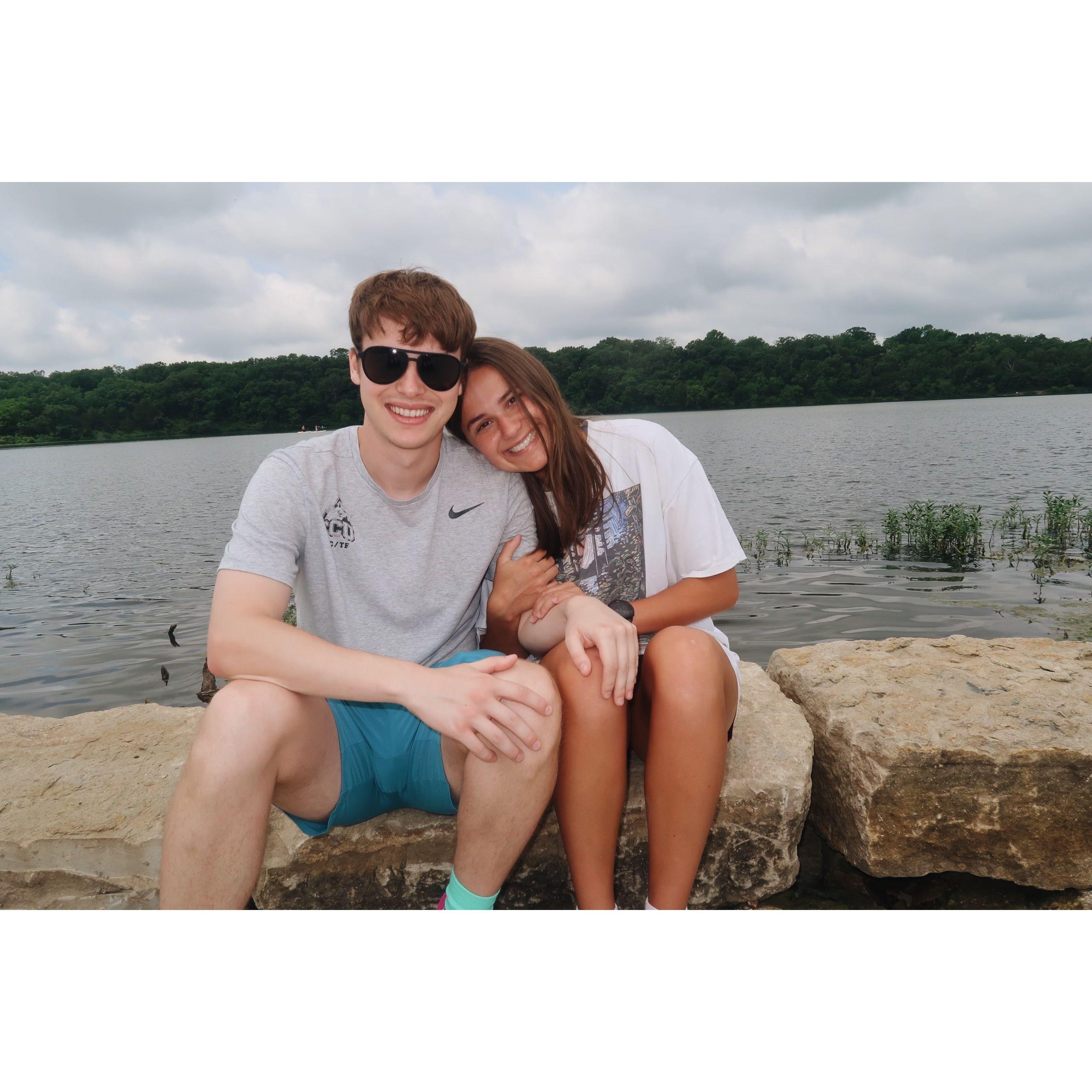 Hometown date to Olathe Lake (With our good friend Lindsay too!)