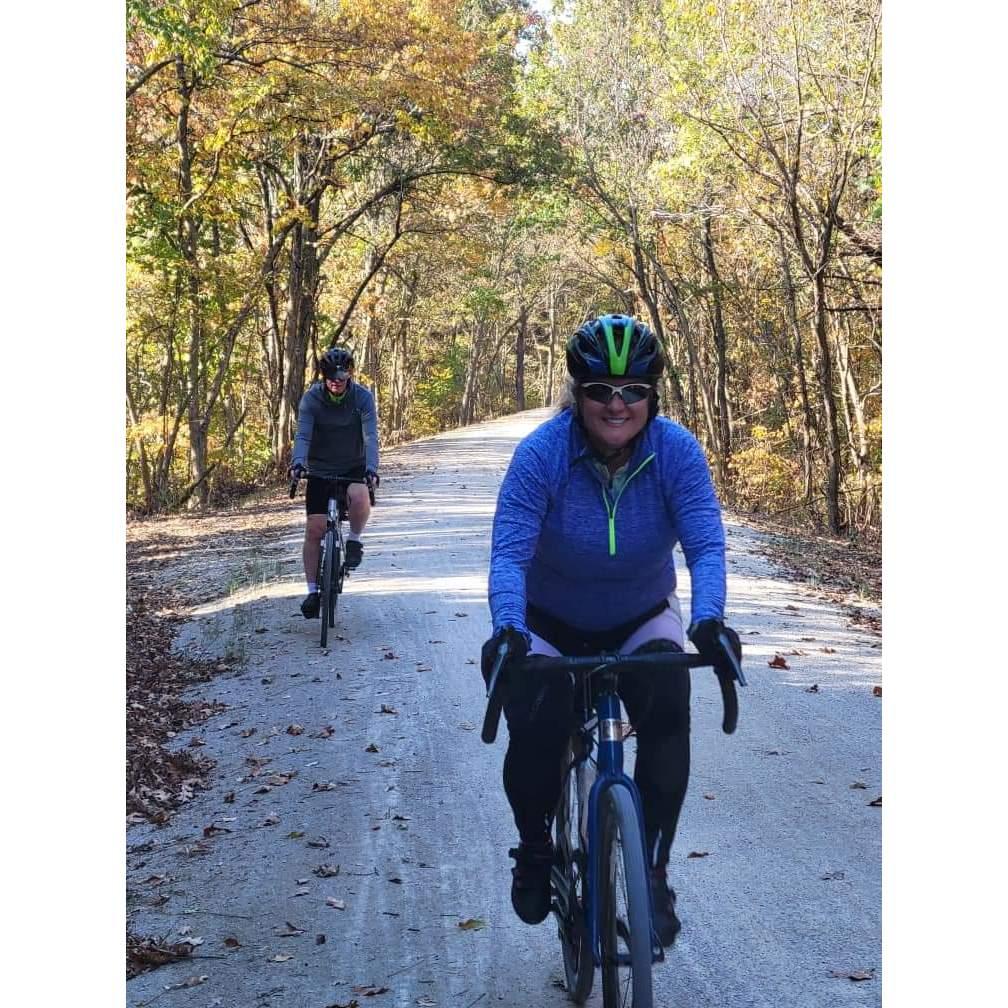 Katy Trail biking across the top of Missouri.