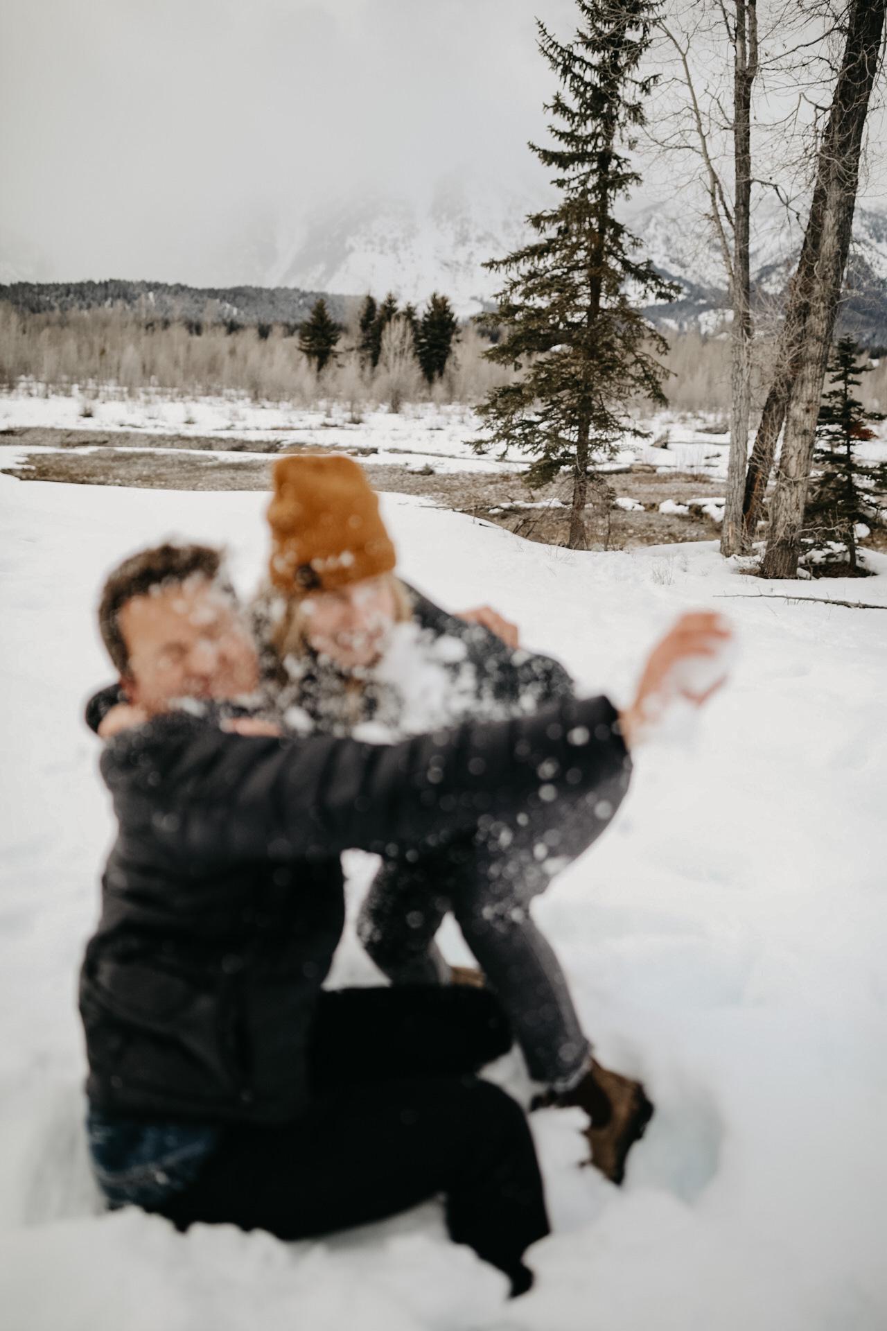 In celebration of our engagement, Dr. Softley threw a snowball at his daughter’s eye.