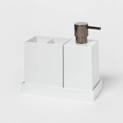3pc Plastic Bath Coordinate Set White - Project 62™