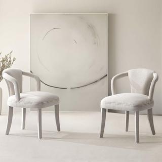 Palmer Modern Tweed Dining Armchair, Set of 2