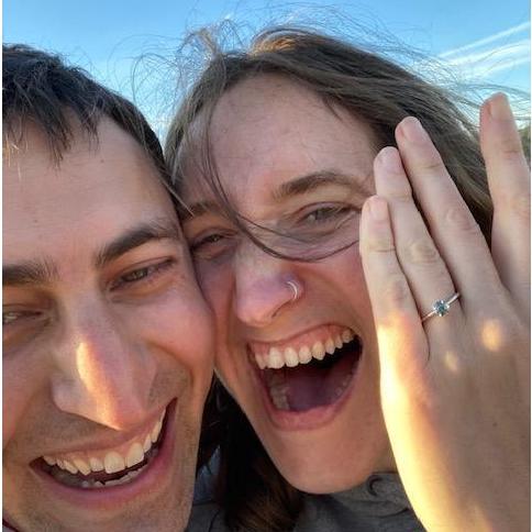 she said yes, also from engagement day, and Dhyana showing off the sapphire I got for her :-)