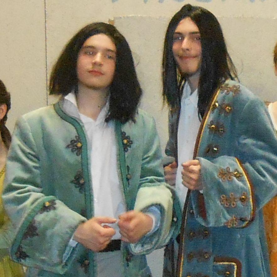 Nathanael and Tristen in a Shakespeare play