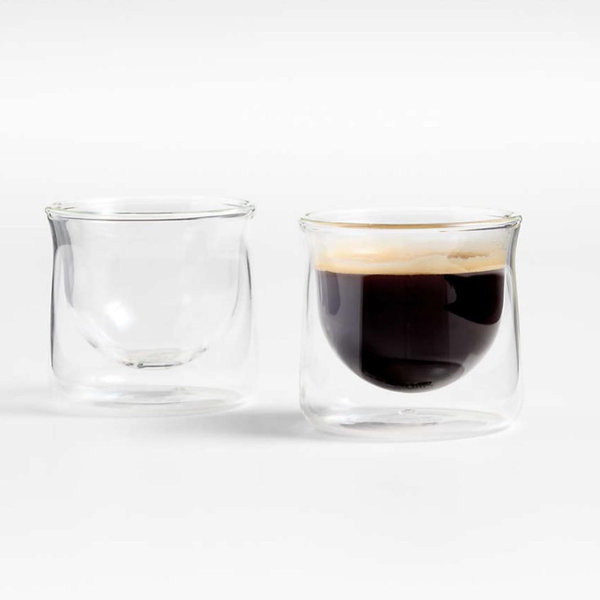 FLUR Espresso Glasses (Set of 2): 3oz (Clear)