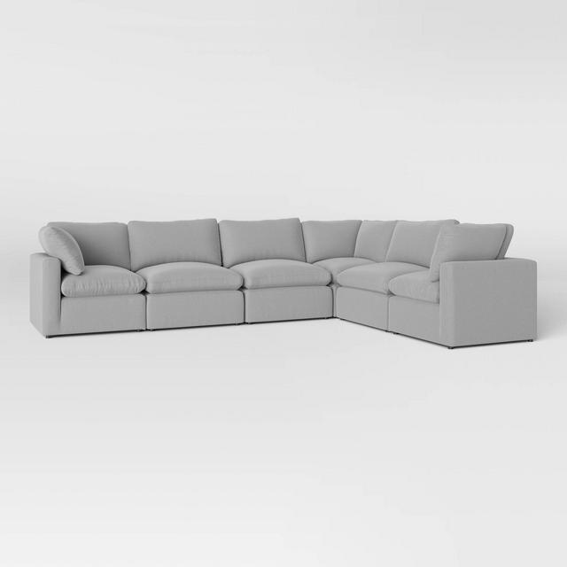 6pc Allandale Modular Sectional Sofa Set Gray - Project 62™