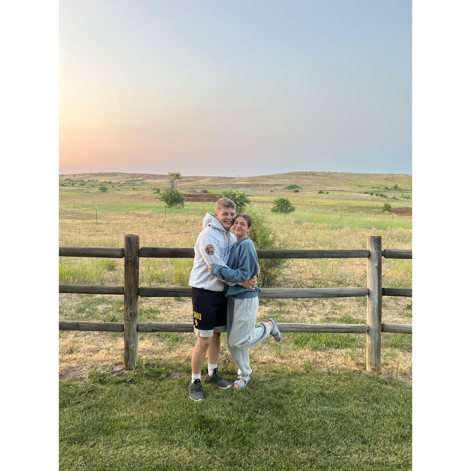 Our second picture together at Sams family house in Council, ID.