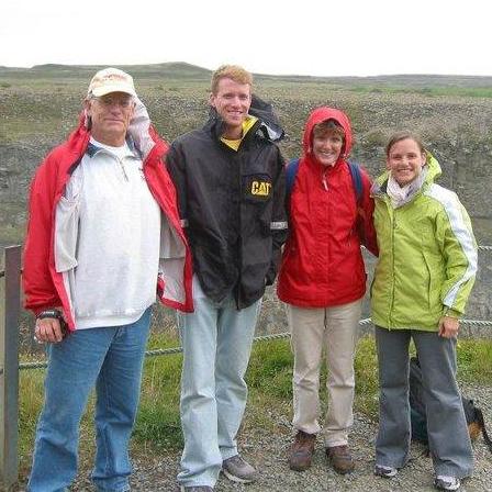 In Iceland, celebrating the first family vacation where Steve was allotted an actual rain jacket instead of a plastic bag.