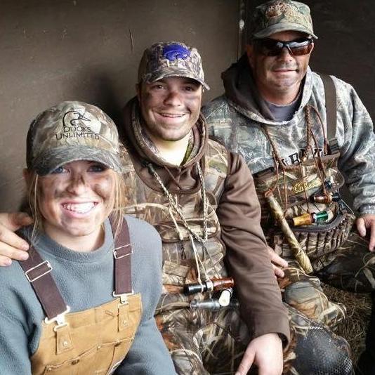 Katie's first time in a duck blind in November 2014.