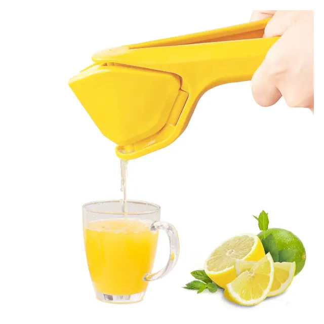NewHome "Manual Lemon Squeezer with Fold-Flat Design, Effortless Citrus Juicer with Sideways Pivot for Easy Lemon & Lime Juicing" Yellow
