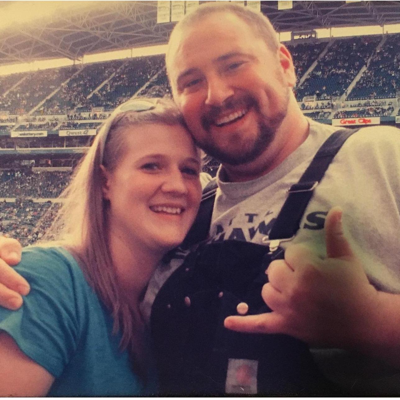 Our first live Seahawks game together.