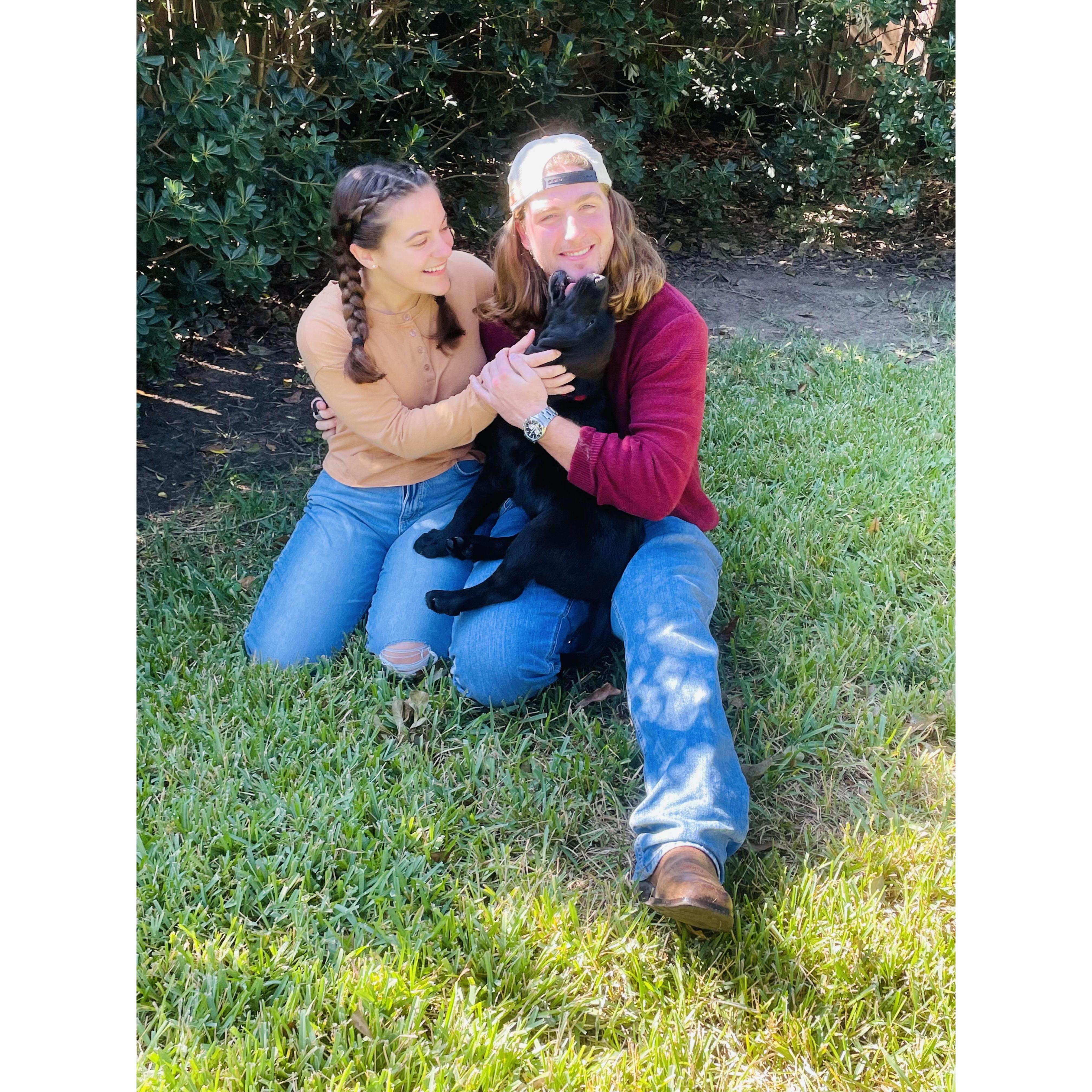 Chris's first time meeting Emily's family dog, Otis