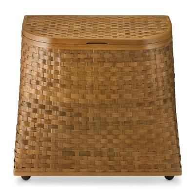 Split Wood Double Hamper