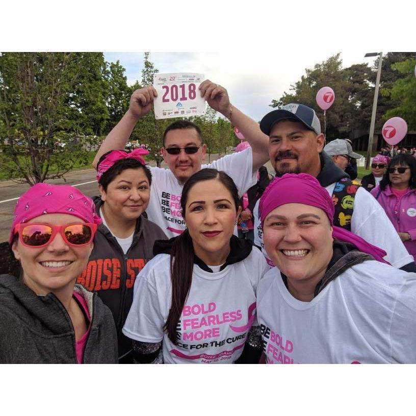 At the Susan G Komen walk.