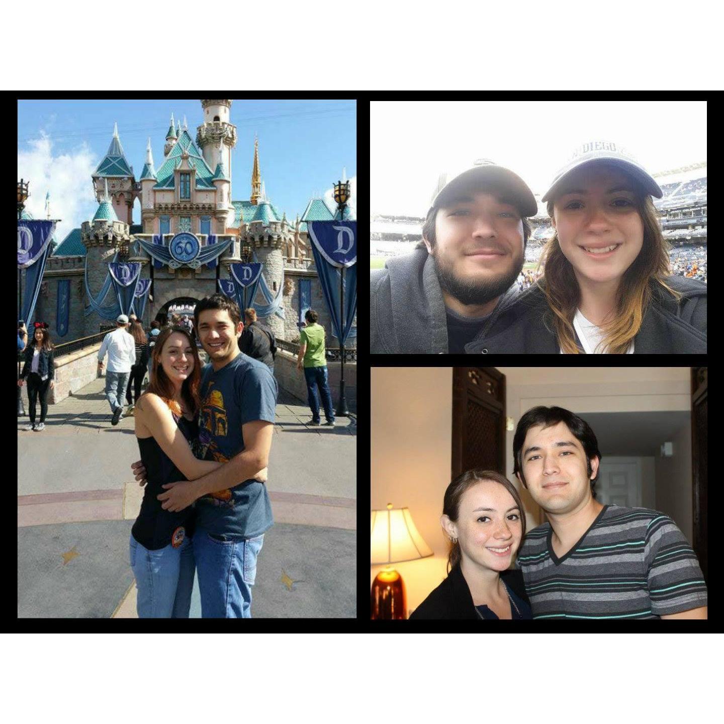 Some early pics of Tim and I. If you look closely, you'll see Tim doing the "hand hover of respect"