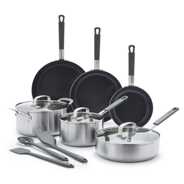 Bobby Flay 12pc Stainless Steel Cookware Set