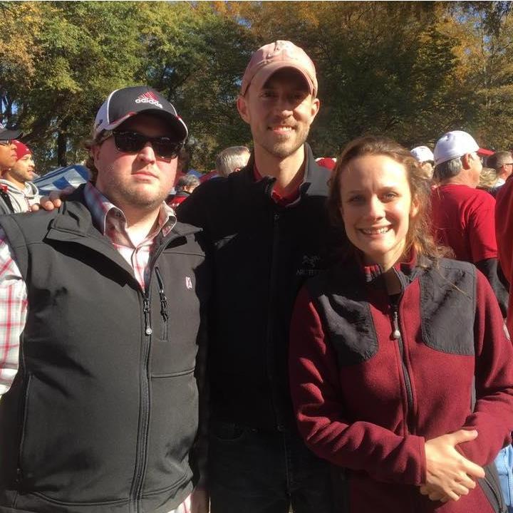 At an Alabama game with Will's brother Andrew