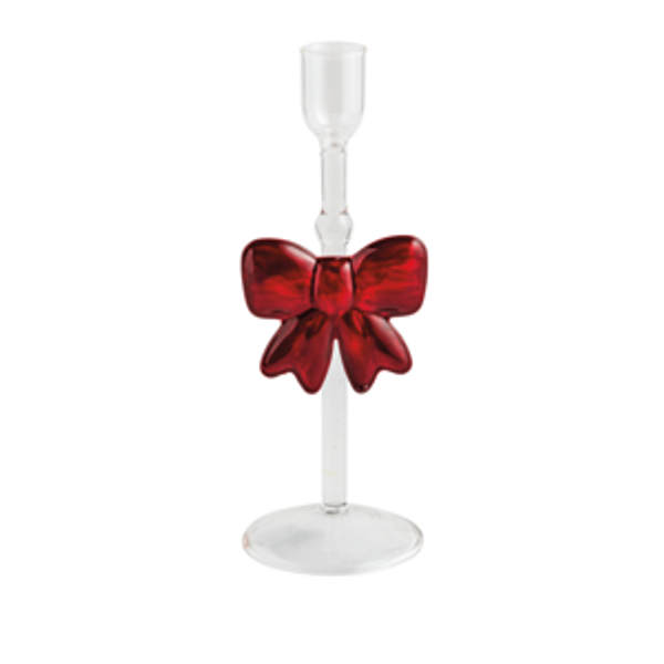 Glass Bow Taper Holder
