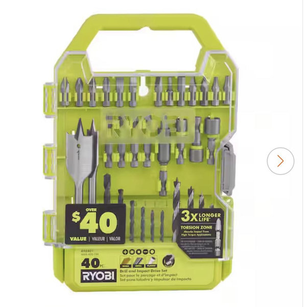 RYOBI Drill and Impact Drive Kit (40-Piece) A98401